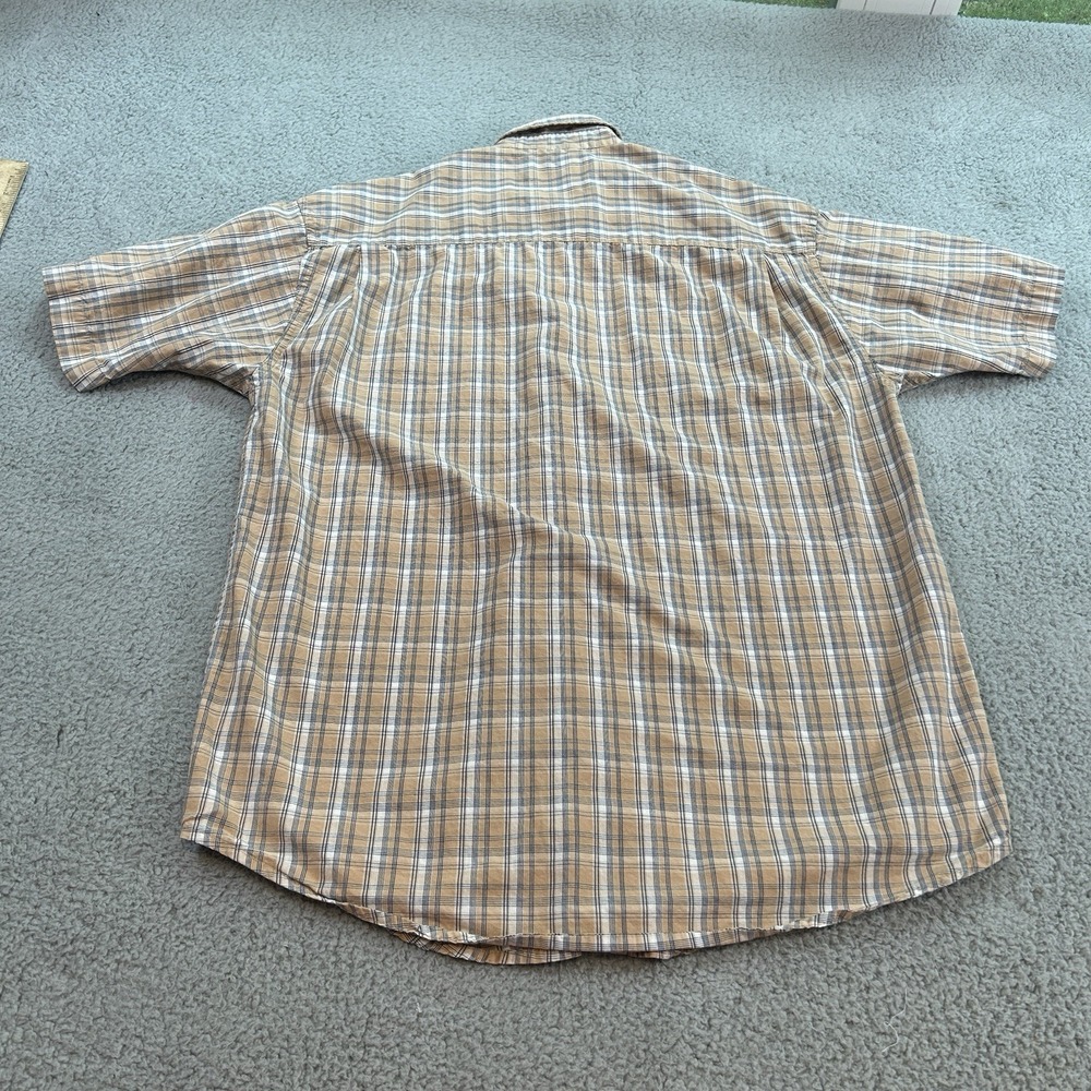 Wrangler Shirt Mens Medium Measures 44x30 Multicolor Cool River Cotton - Picture 3 of 13